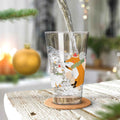 Leonardo Wasserglas mit UV-Druck - Winterfuchs und Gans Motiv - zu Weihnachten