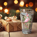 Leonardo Wasserglas mit UV-Druck - Winterflamingo Motiv - zu Weihnachten - Personalisiert mit Name