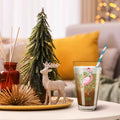 Leonardo Wasserglas mit UV-Druck - Winterflamingo Motiv - zu Weihnachten - Personalisiert mit Name