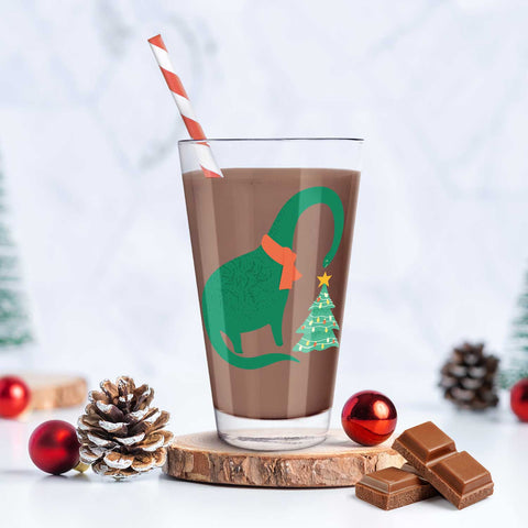 Leonardo Wasserglas mit UV-Druck im Santalanghals Design zu Weihnachten