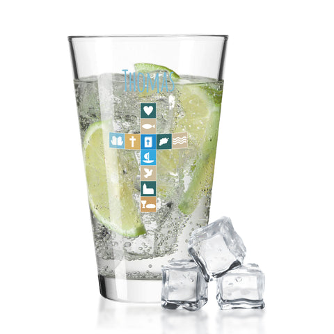 Leonardo Wasserglas mit UV-Druck "Kommunion" mit Wunschname - Zur Kommunion