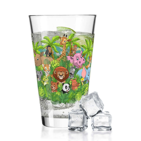 Leonardo Wasserglas mit UV-Druck "Wilde Tiere" - Für Kinder
