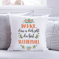 Bedrucktes Kissen mit Spruch Danke, dass es dich gibt du bist wundervoll