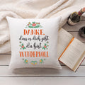 Bedrucktes Kissen mit Spruch Danke, dass es dich gibt du bist wundervoll
