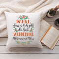 Bedrucktes Kissen mit Spruch Danke, dass es dich gibt du bist wundervoll