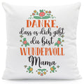 Bedrucktes Kissen mit Spruch Danke, dass es dich gibt du bist wundervoll