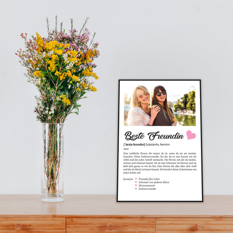 Holzschild Kunstdruck Personalisiert mit Namen & Bild