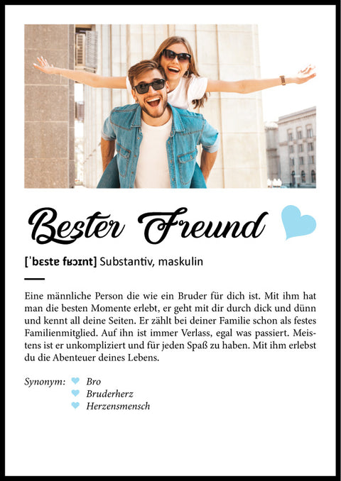 Holzschild Kunstdruck Personalisiert mit Namen & Bild