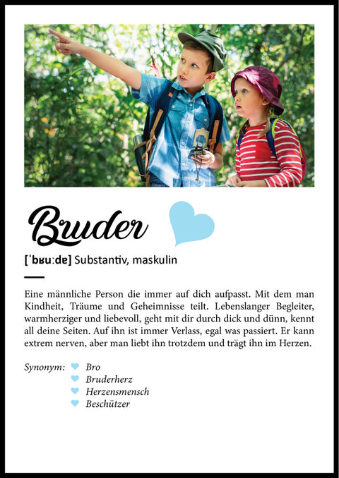 Holzschild Kunstdruck Personalisiert mit Namen & Bild