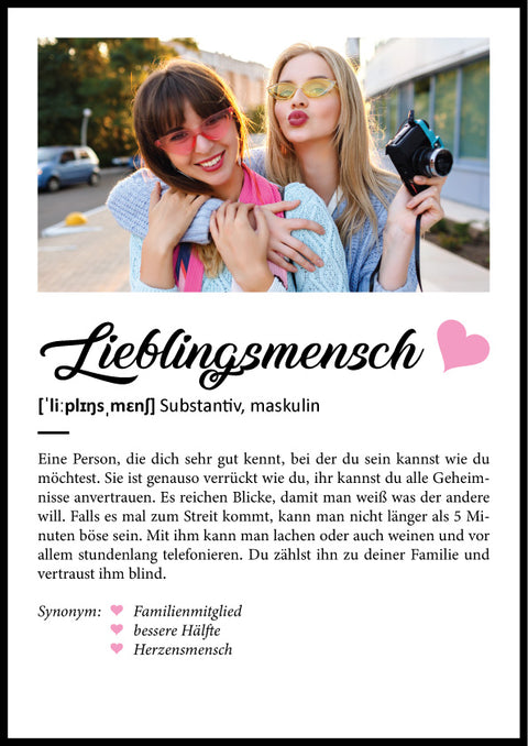Holzschild Kunstdruck Personalisiert mit Namen & Bild
