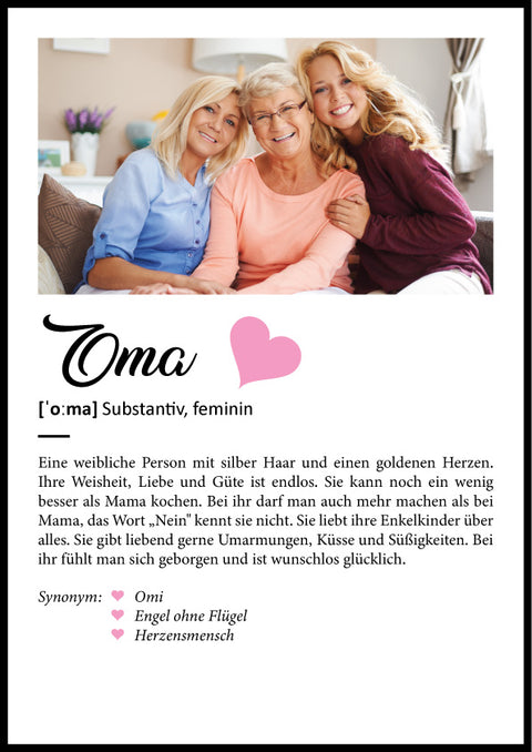 Holzschild Kunstdruck Personalisiert mit Namen & Bild