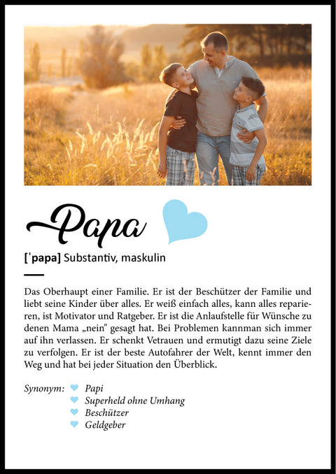 Holzschild Kunstdruck Personalisiert mit Namen & Bild