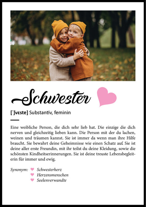 Holzschild Kunstdruck Personalisiert mit Namen & Bild