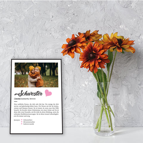 Holzschild Kunstdruck Personalisiert mit Namen & Bild