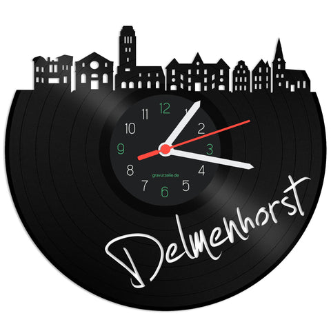 Schallplattenuhr Skyline Delmenhorst