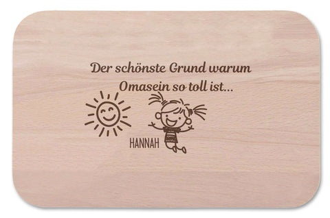 Frühstücksbrettchen Der schönste Grund warum Oma sein so toll ist