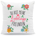 Bedrucktes Kissen mit Spruch Du bist meine Lieblings Freundin