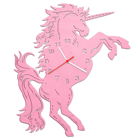 Kinder Wanduhr Einhorn Rosa