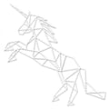 Origami Einhorn V2 aus Holz -