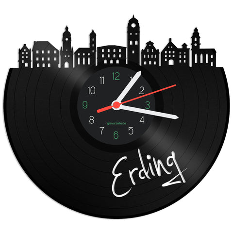 Schallplattenuhr Skyline Erding