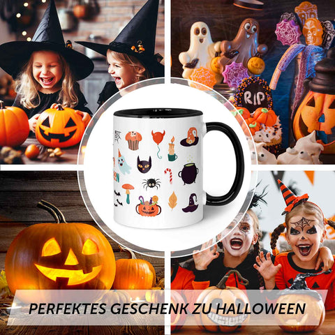Bedruckte Tasse im Halloween Motive Design