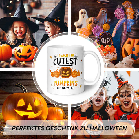 Bedruckte Tasse mit Spruch I teach the cutest Pumpkins