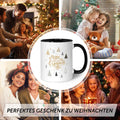 Bedruckte Tasse mit Weihnachtsmotiv im Weihnachtsbäume Design