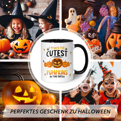 Bedruckte Tasse mit Spruch I teach the cutest Pumpkins
