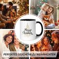 Bedruckte Tasse mit Weihnachtsmotiv im Weihnachtsbaum Design