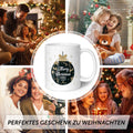 Bedruckte Tasse mit Weihnachtsmotiv im Weihnachtskugel Design