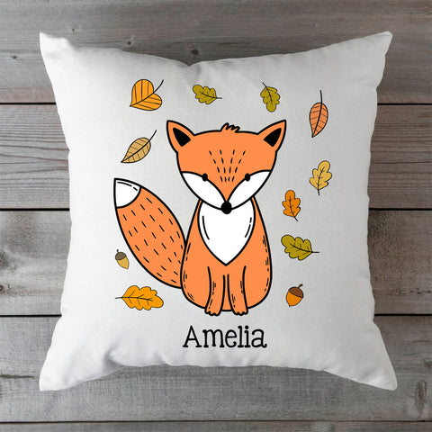 Bedrucktes Kissen mit Spruch Fox Autumn