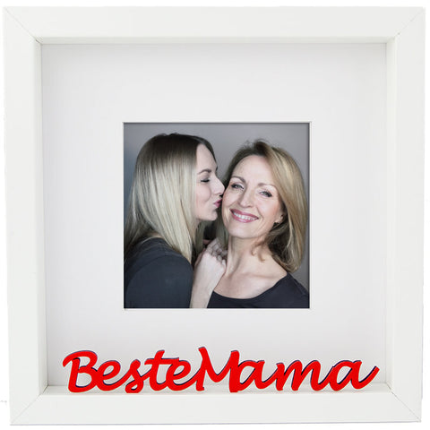 Beste Mama Deko Schriftzug mit Fotorahmen
