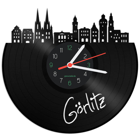 Schallplattenuhr Skyline Görlitz