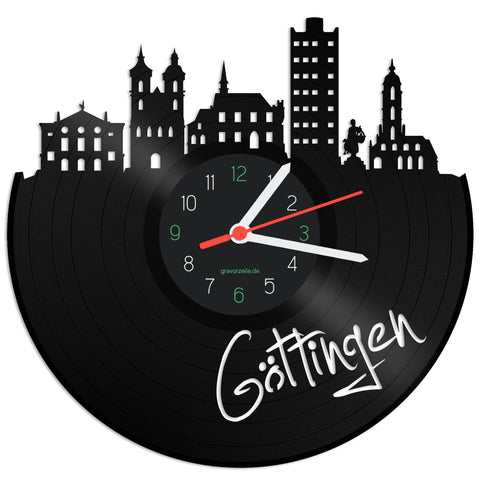 Schallplattenuhr Skyline Göttingen