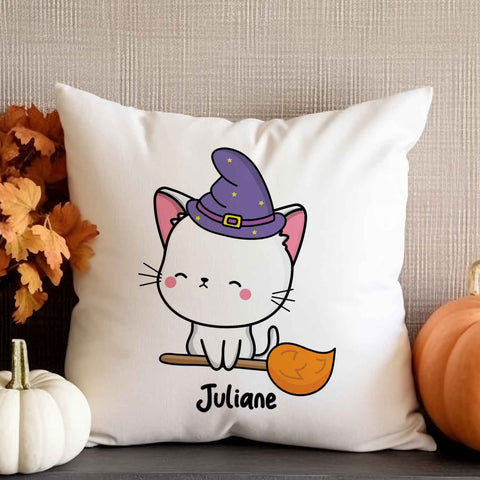 Bedrucktes Kissen mit Motiv Halloween Tiere