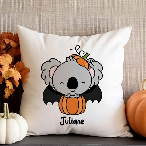 Bedrucktes Kissen mit Motiv Halloween Tiere