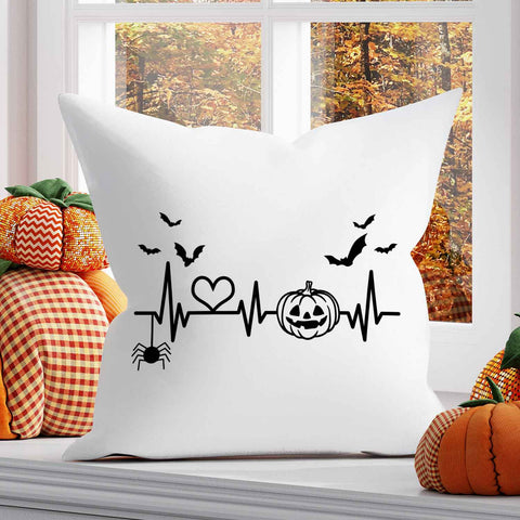 Bedrucktes Kissen mit Motiv Pumpkin Heartbeat