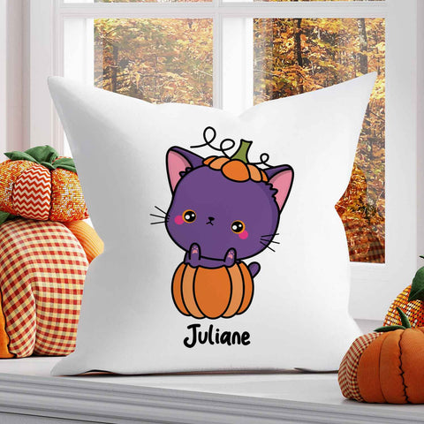 Bedrucktes Kissen mit Motiv Halloween Tiere