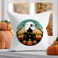 Bedrucktes Kissen mit Motiv Halloween Haus