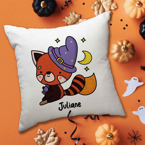 Bedrucktes Kissen mit Motiv Halloween Tiere