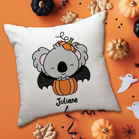 Bedrucktes Kissen mit Motiv Halloween Tiere