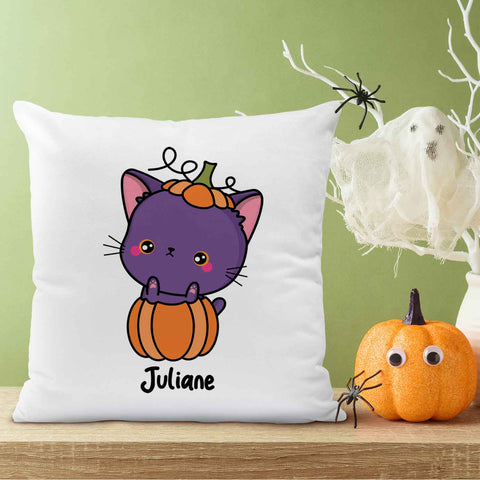 Bedrucktes Kissen mit Motiv Halloween Tiere