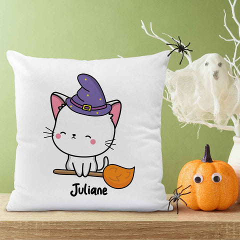 Bedrucktes Kissen mit Motiv Halloween Tiere