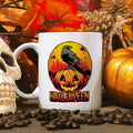 Bedruckte Tasse mit Motiv im Halloween Raben Design