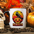 Bedruckte Tasse mit Motiv im Halloween Raben Design
