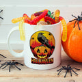 Bedruckte Tasse mit Motiv im Halloween Raben Design