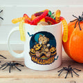 Bedruckte Tasse mit Motiv im Halloween Teddy Design