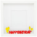 Happy Birthday Schriftzug mit Fotorahmen