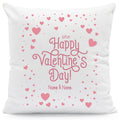 Bedrucktes Kissen mit Motiv Happy Valentines day Hearts