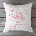 Bedrucktes Kissen mit Motiv Happy Valentines day Hearts